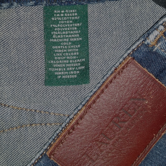 RALPH LAUREN L-RL MODERN STRAIGHT CURVY BLUE JEANS WOMEN'S SIZE 12 - Picture 5 of 5